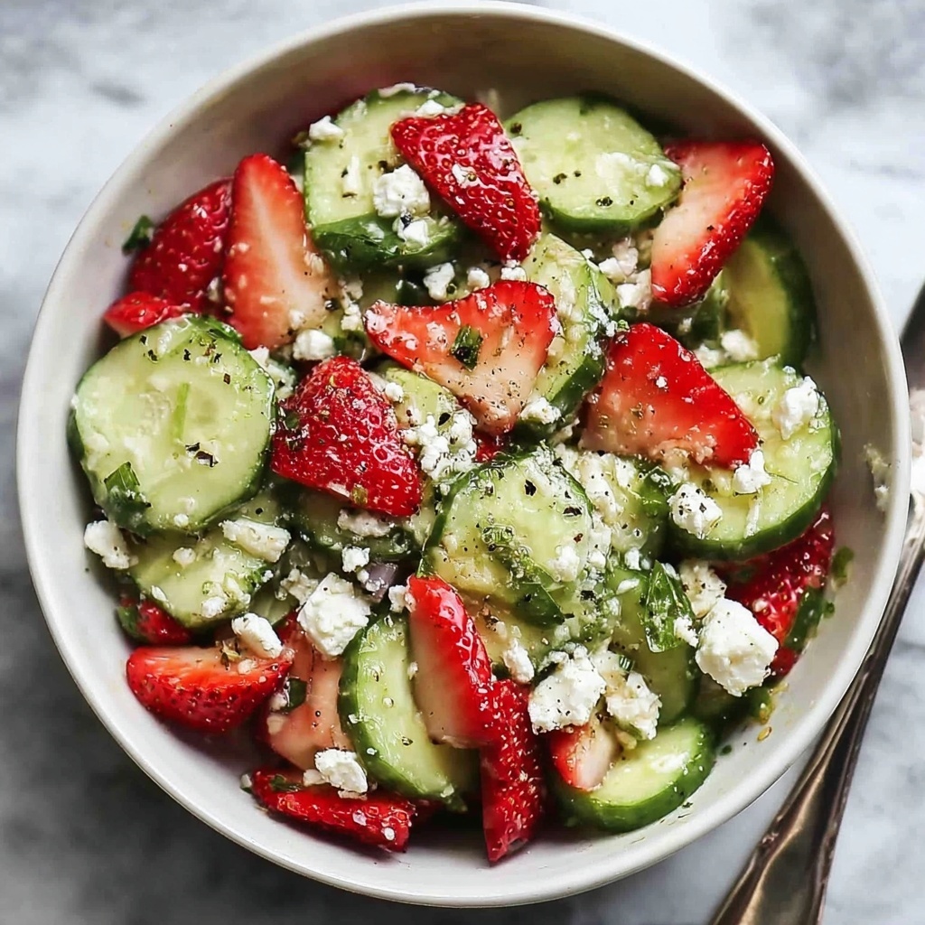 Refreshing Strawberry Cucumber Salad with Feta Bliss Recipe - Recipe Image