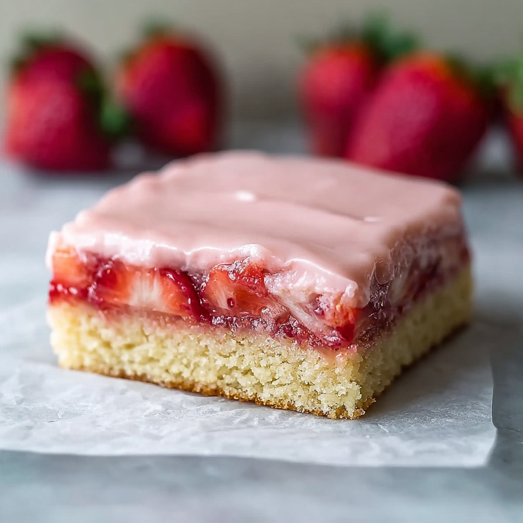 Strawberry Lemon Blondies Recipe - Recipe Image
