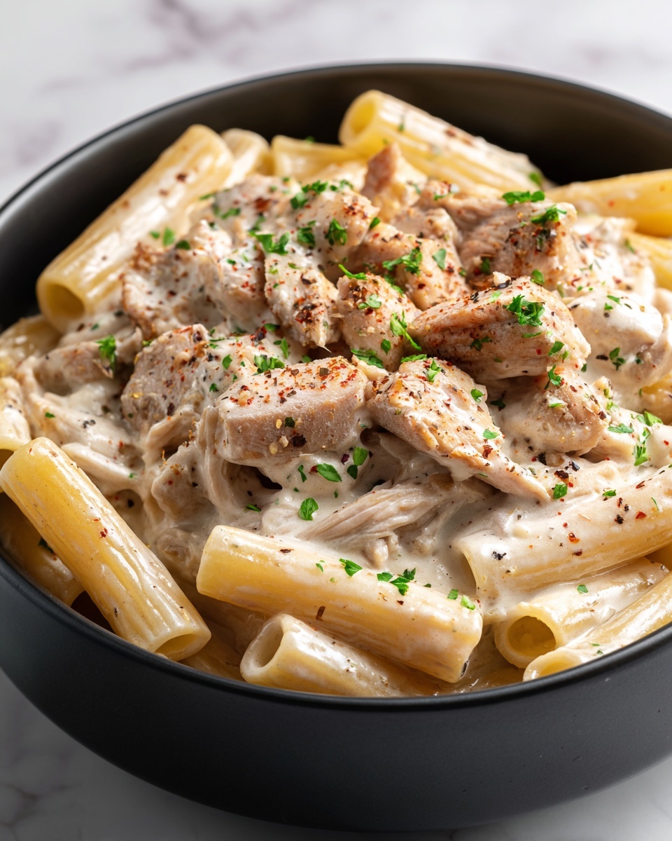 Buffalo Chicken Alfredo Penne Recipe - Recipe Image
