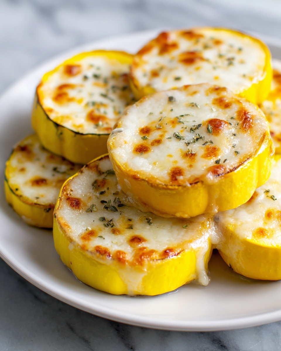 Baked Parmesan Yellow Squash Rounds Recipe - Recipe Image