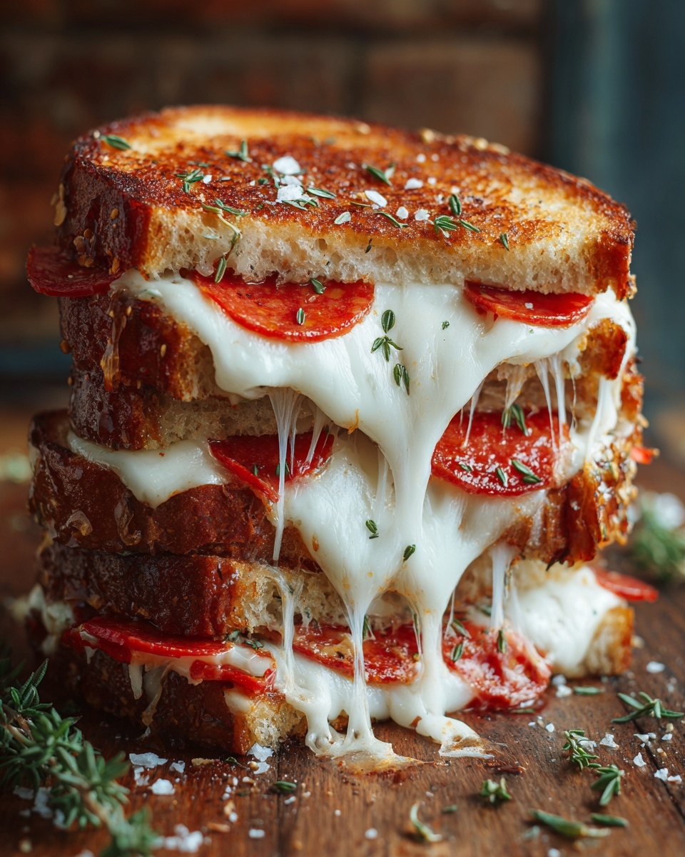 Pizza Grilled Cheese Sandwiches Recipe - Recipe Image