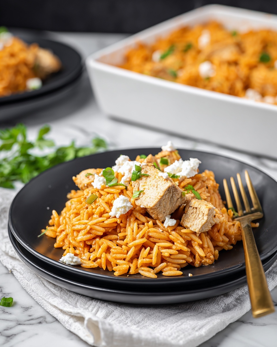 Greek Chicken Orzo Bake Recipe - Recipe Image
