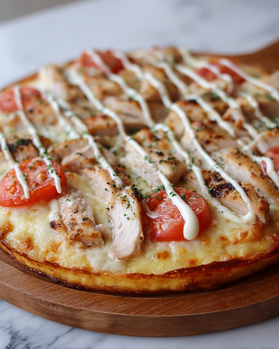 Mediterranean Tzatziki Chicken Naan Pizza Recipe - Recipe Image