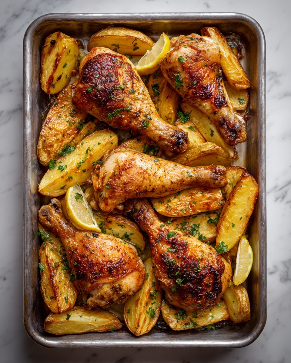 Lemon Greek Chicken and Potatoes Recipe - Recipe Image