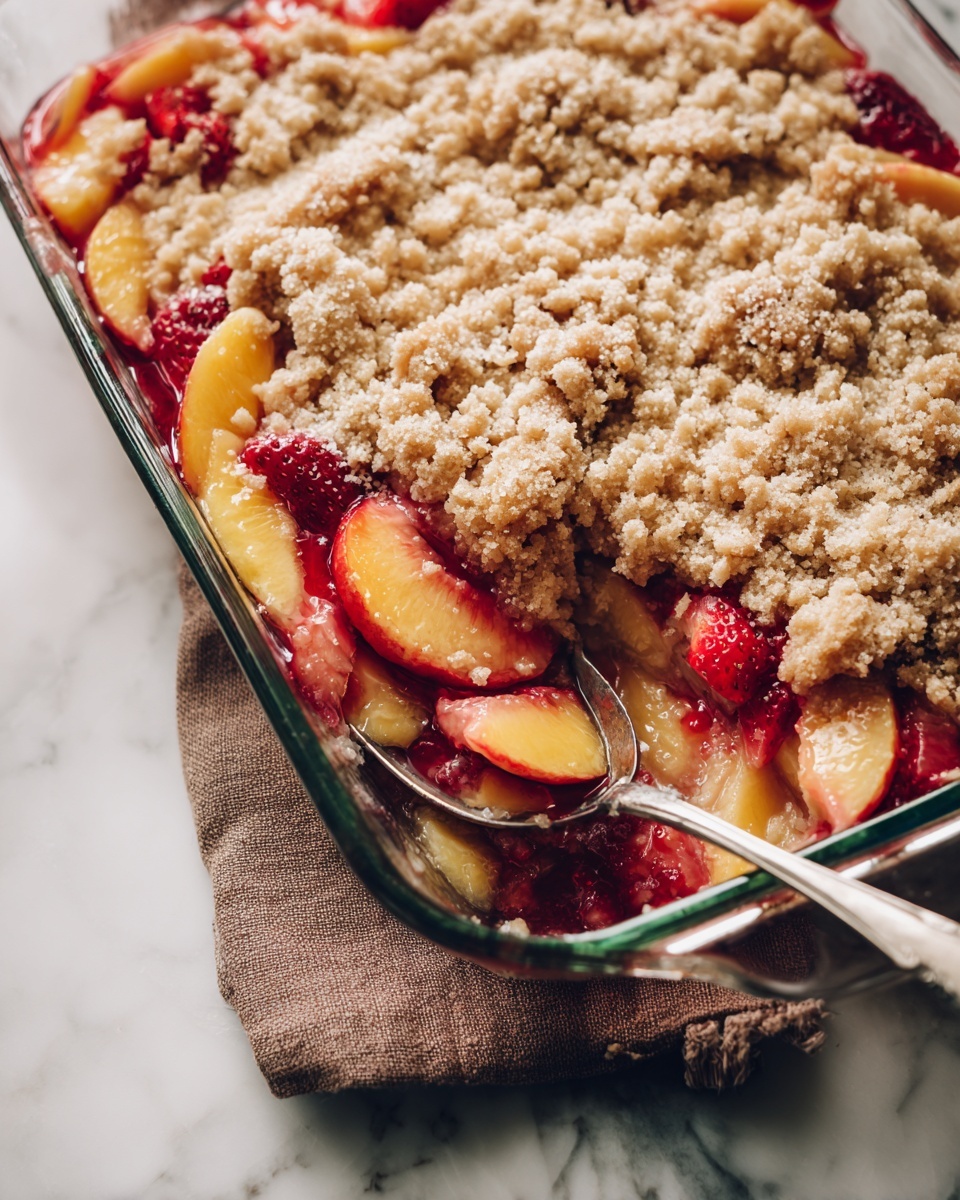 Peach Strawberry Crisp Recipe - Recipe Image