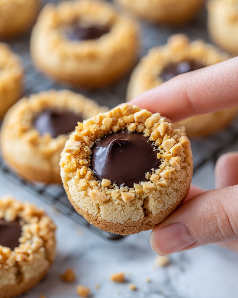 Chocolate Hazelnut Thumbprint Cookies Recipe - Recipe Image